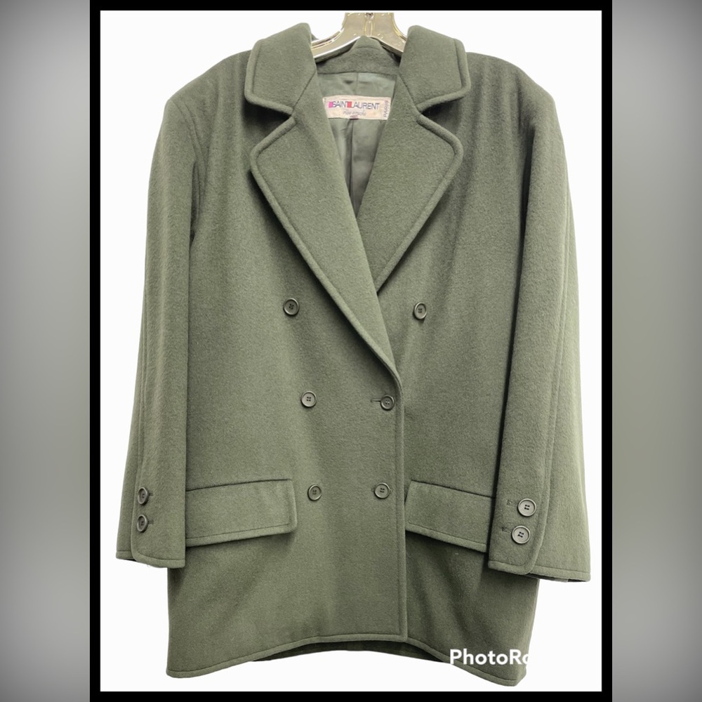 Vintage Saint Laurent Rive Gauche Oversized Double Breast Spring Jacket 70/80s M